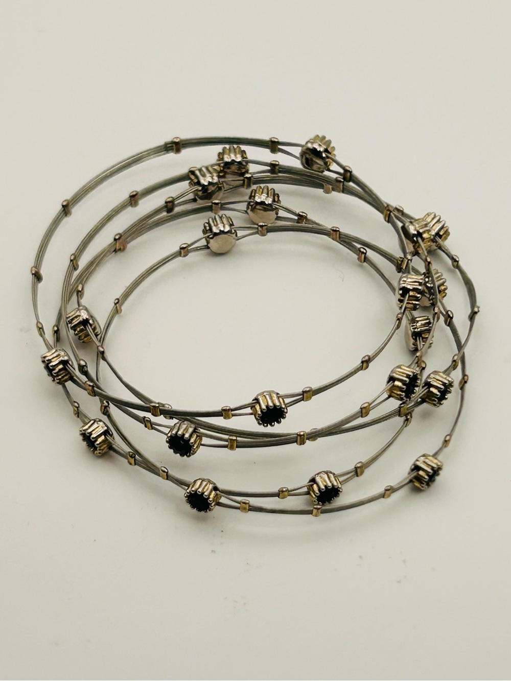 Seasonal Whispers set of 5 wire bracelets lot